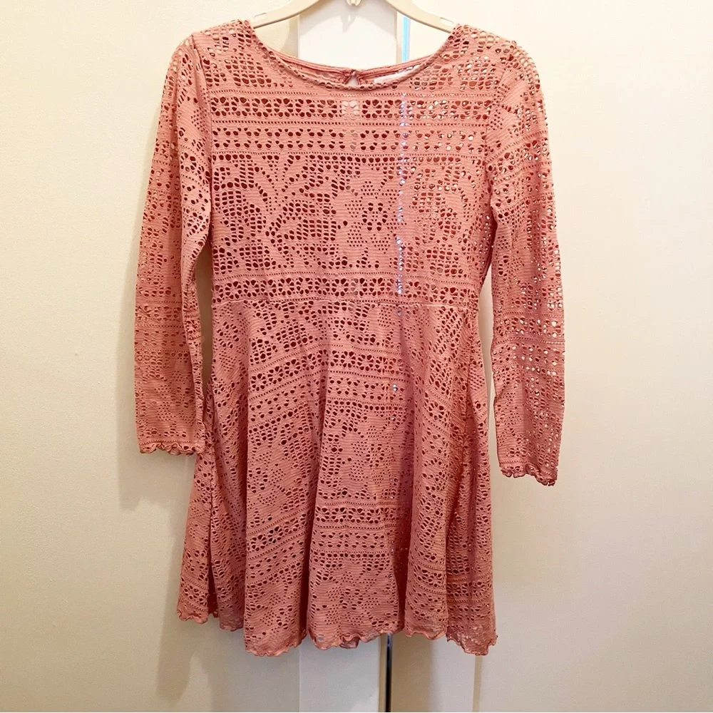 Free People‎ Beach Spring Date Crochet Knit Mini Dress